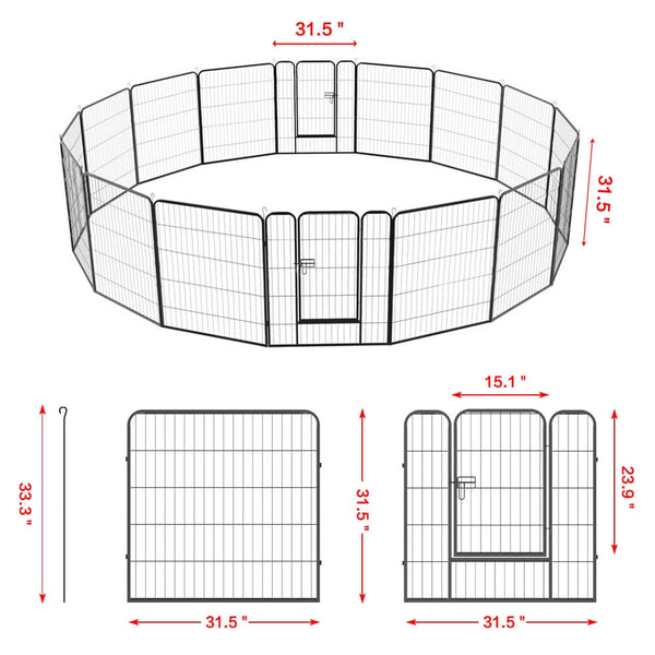 Dog Exercise Pen 16 Panels