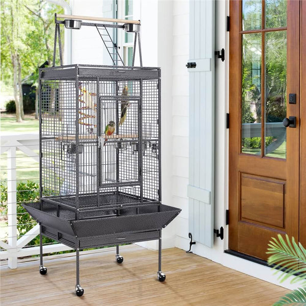 68.5" Rolling Parrot Cage