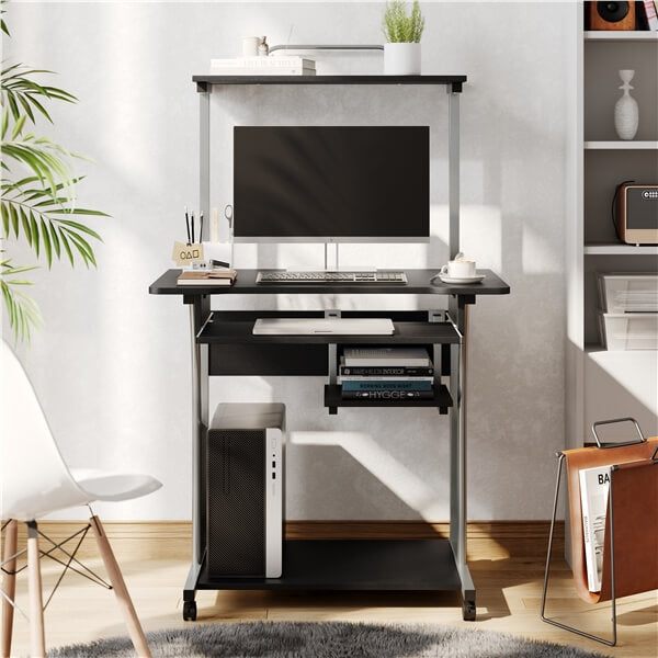 3-Tier Rolling Computer Desk