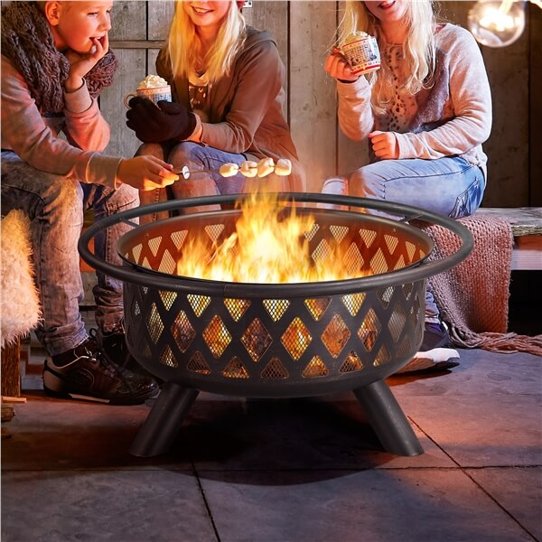 Topeakmart Fire Pit 36in Outdoor Wood
