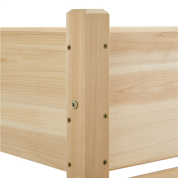 Topeakmart 2-Tier Elevated Planting Box Fir Wood Twin Beds for Garden Yar