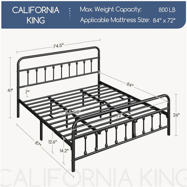 Classic Full Size Iron Platform Bed