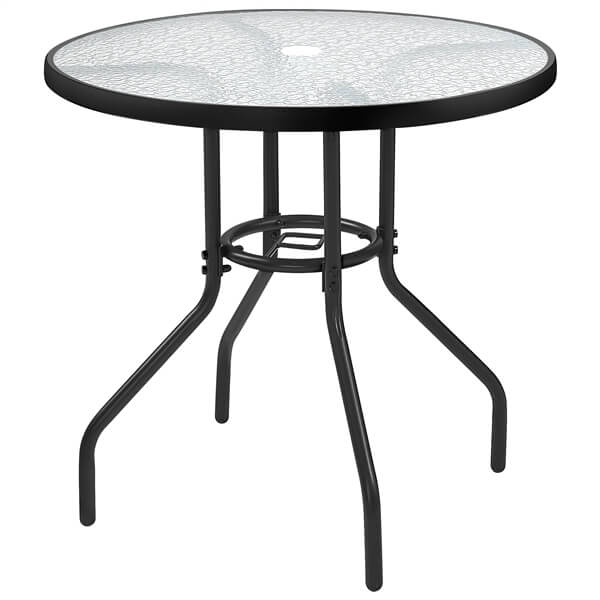Topeakmart 27.5'' Patio Bistro Table Round Outdoor Coffee Table