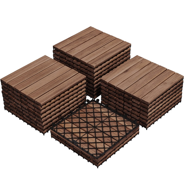 Pack of 27 Wood Flooring Tiles