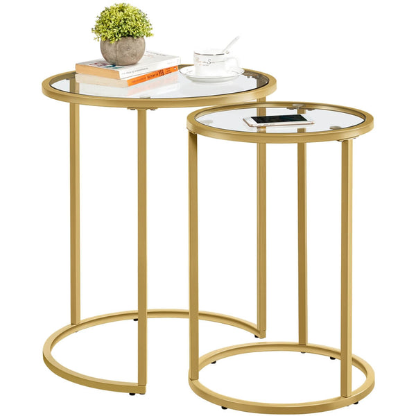 Set of 2 Round Nesting End Tables