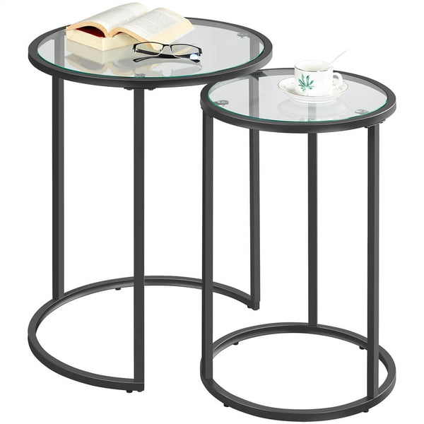 Set of 2 Round Nesting End Tables