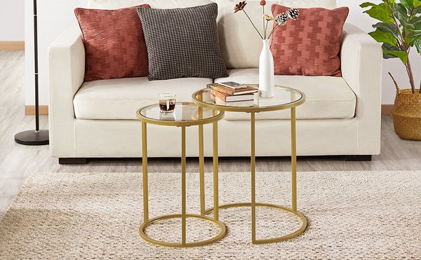 Set of 2 Round Nesting End Tables