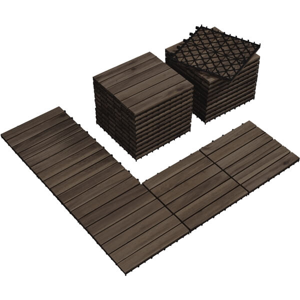 Pack of 27 Wood Flooring Tiles