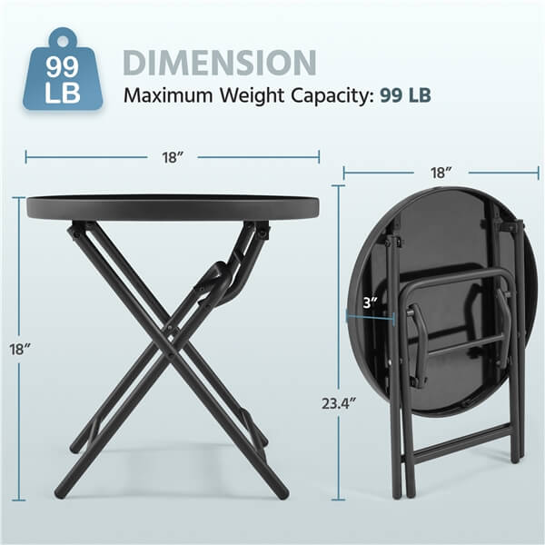 Topeakmart  Outdoor Folding Side Table