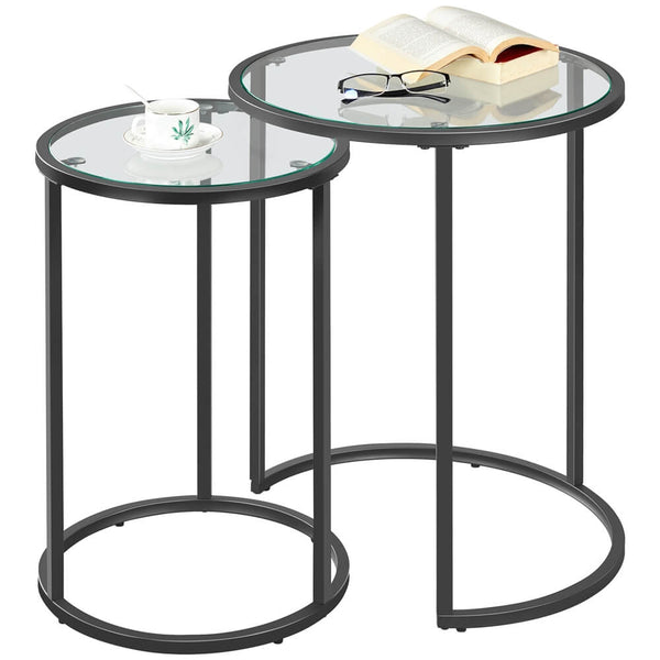 Set of 2 Round Nesting End Tables