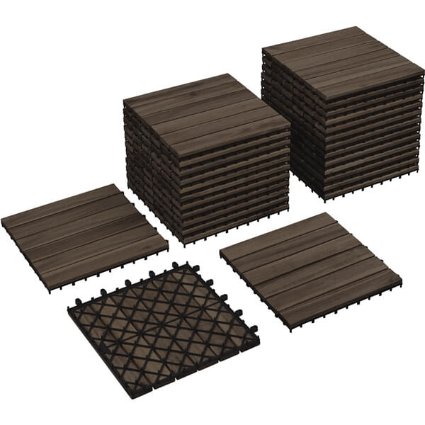 Pack of 27 Wood Flooring Tiles