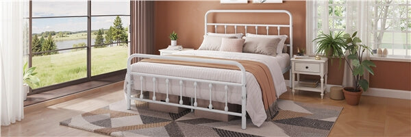 Classic Full Size Iron Platform Bed