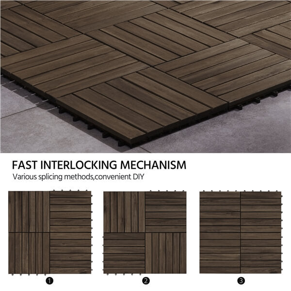 Pack of 27 Wood Flooring Tiles