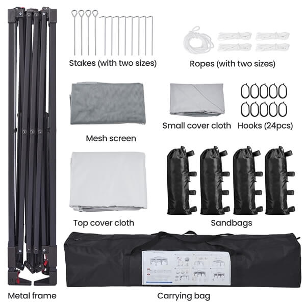 Topeakmart 11x11 Pop Up Gazebo Outdoor Canopy Shelter