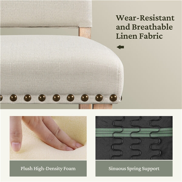 Set of 2 Upholstered Kitchen Chairs