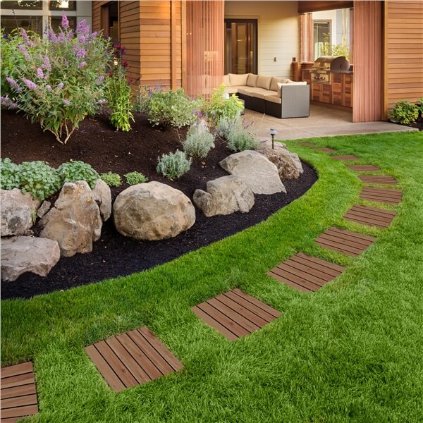 Pack of 27 Acacia Wood Flooring Tiles