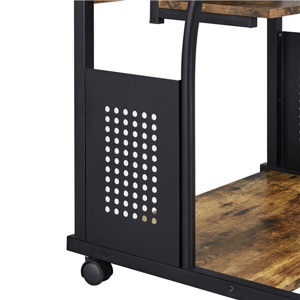 3-Tier Rolling Computer Desk