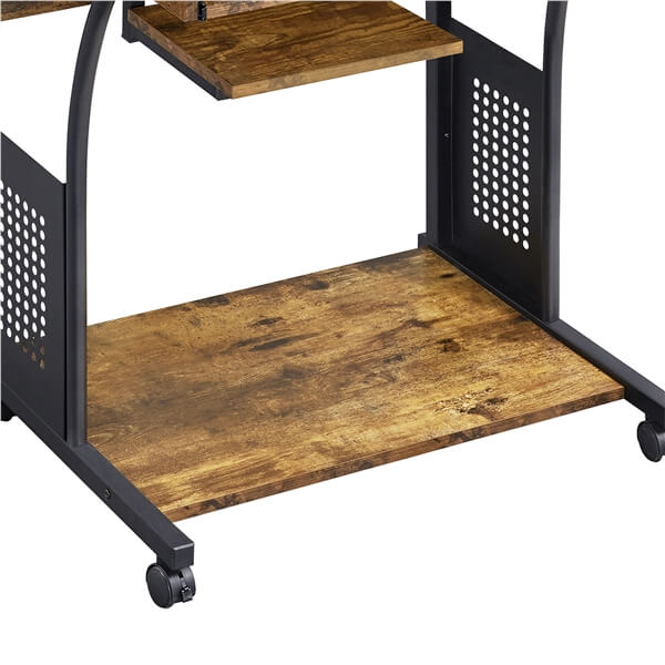 3-Tier Rolling Computer Desk