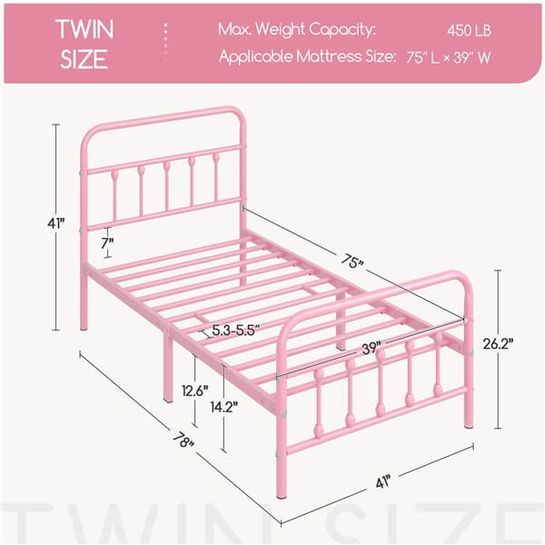 Twin Size Platform Bed