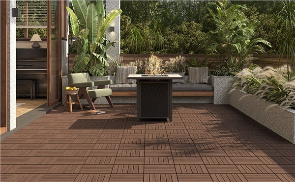 Pack of 27 Acacia Wood Flooring Tiles