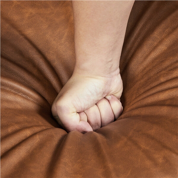 Button-Tufted PU Leather Accent Armchair Reading Chair