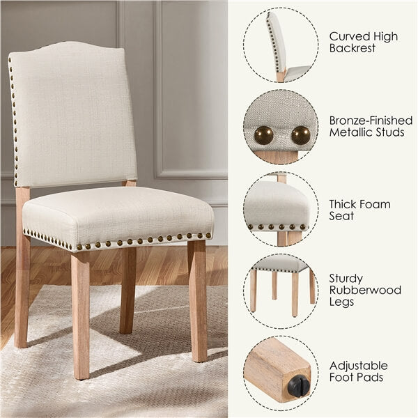 Set of 2 Upholstered Kitchen Chairs