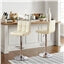 Set of 2 Height Adjustable PU Leather Bar Stools