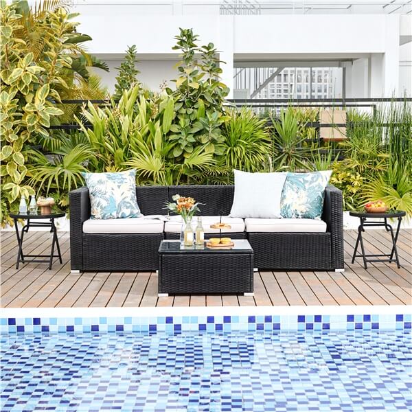 Topeakmart  Outdoor Folding Side Table