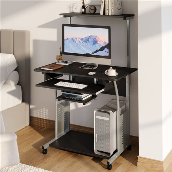 3-Tier Rolling Computer Desk