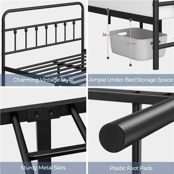 Classic Full Size Iron Platform Bed