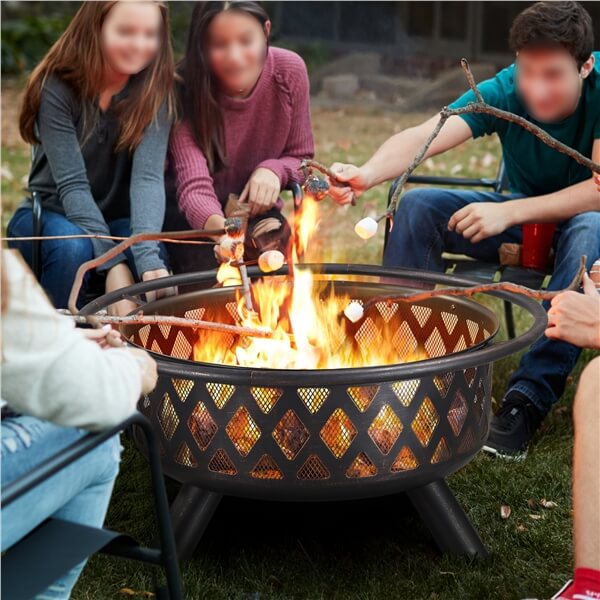 Topeakmart Fire Pit 36in Outdoor Wood