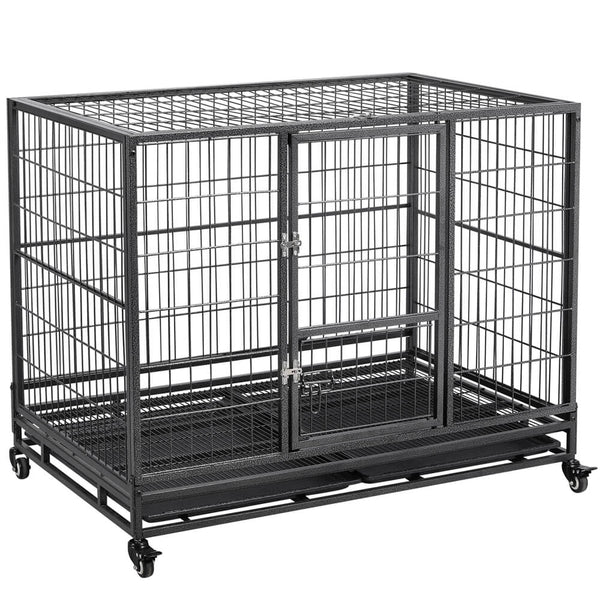 43-inch Rolling Dog Crate