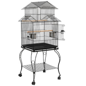 55-inch Rolling Bird Cage Triple Roof