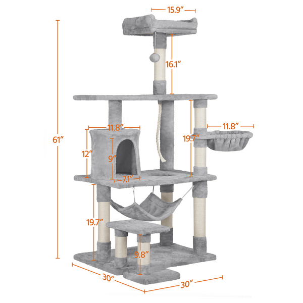 61.5" H Cat Tree Tower