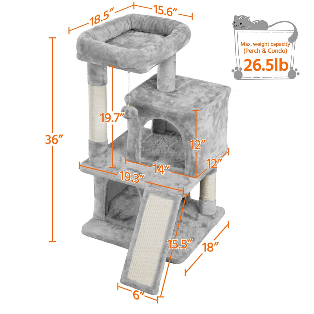 36 inch fashion cat tree