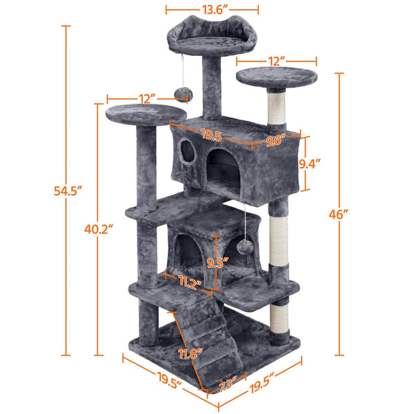 54.5” Cat Tree Tower Condo