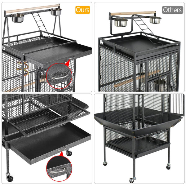 68.5'' Rolling Parrot Cage