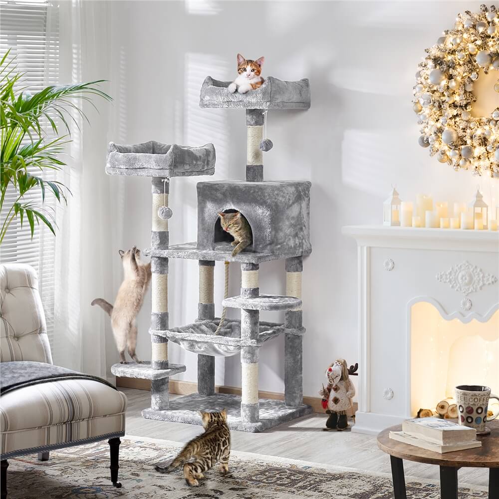 58 H Multi Level Cat Tree Tower Topeakmart